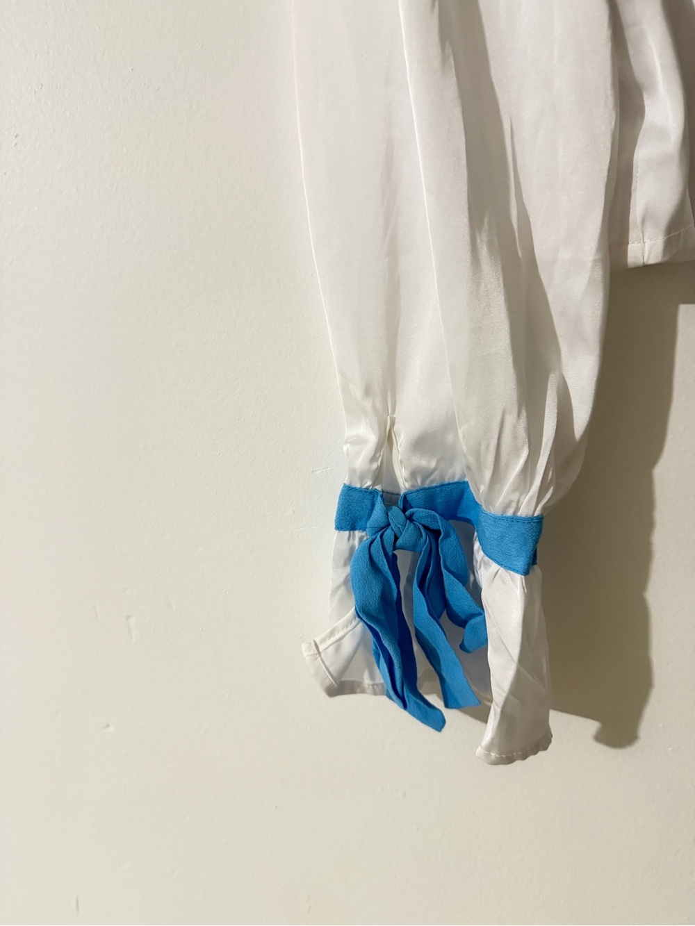 New! Beach Riot Aurora Luna white blue trim pajama top 57244 - Picture 6 of 8